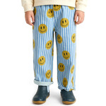 alice & wonder blue stripe smiley face pants