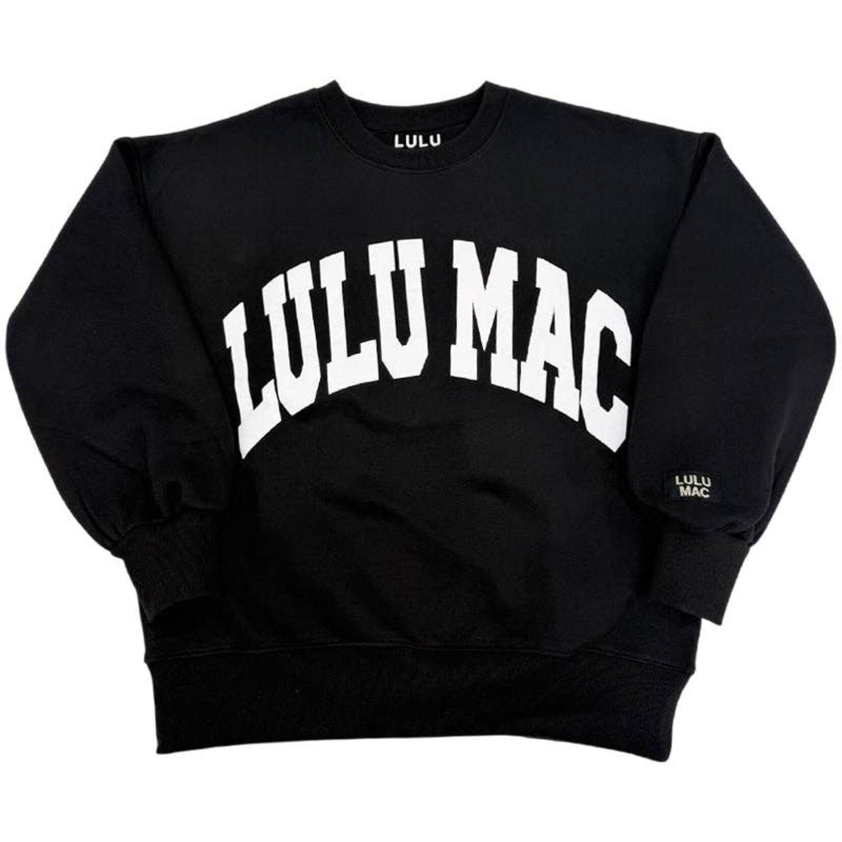 lulu mac black & white lulu sweatshirt