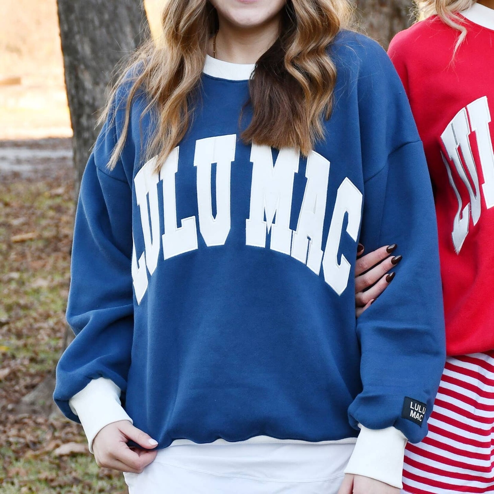 lulu mac navy & white lulu sweatshirt