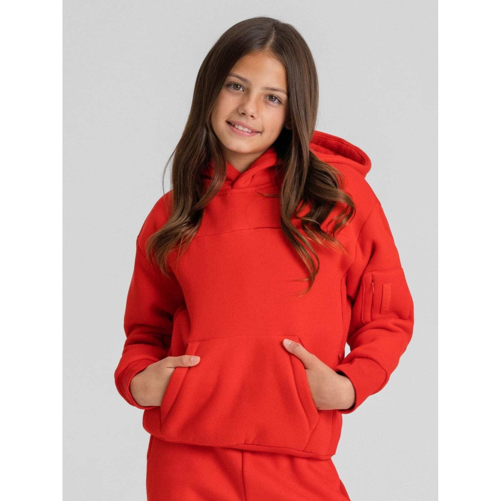 comfrt crimson COMFRT kids travel hoodie