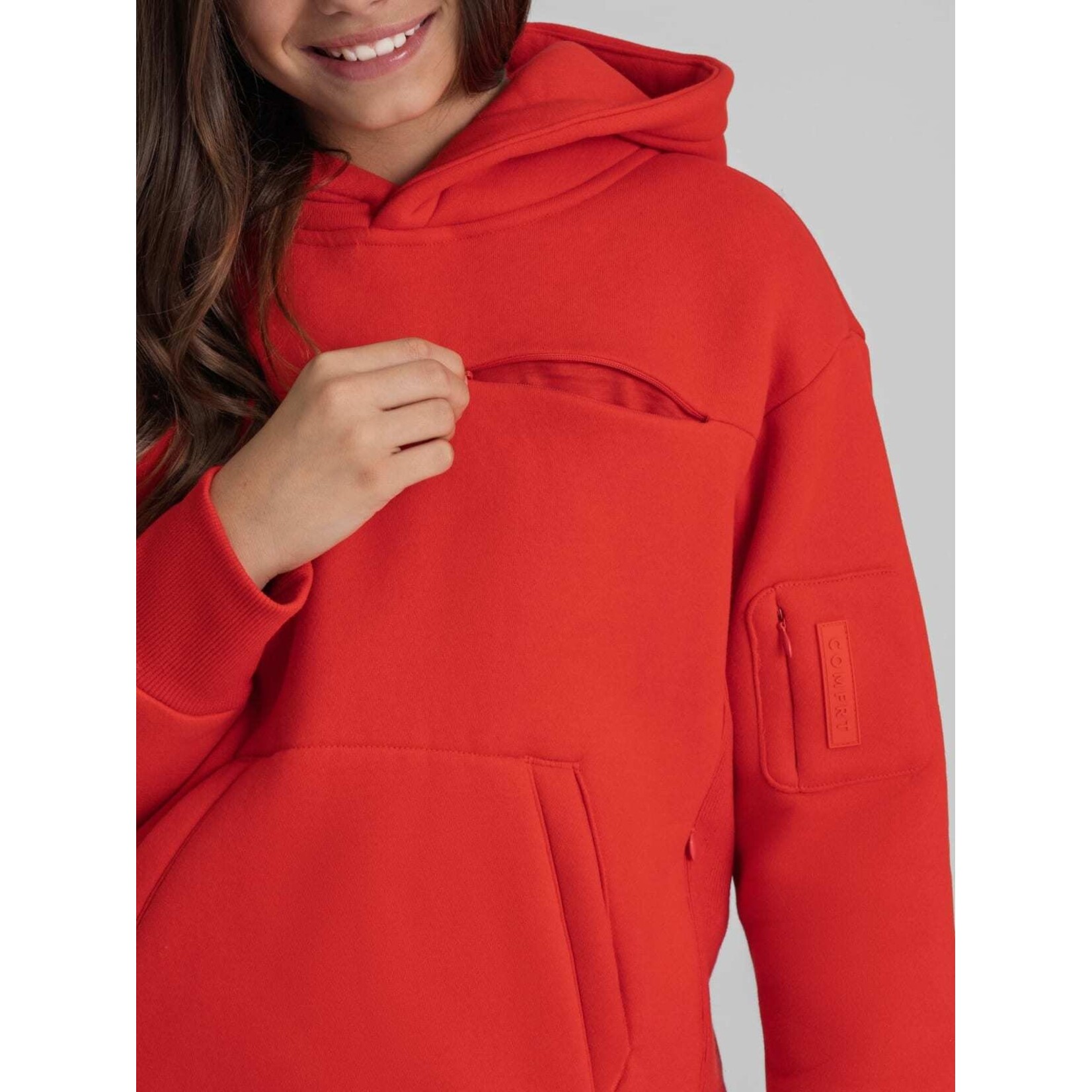 comfrt crimson COMFRT kids travel hoodie