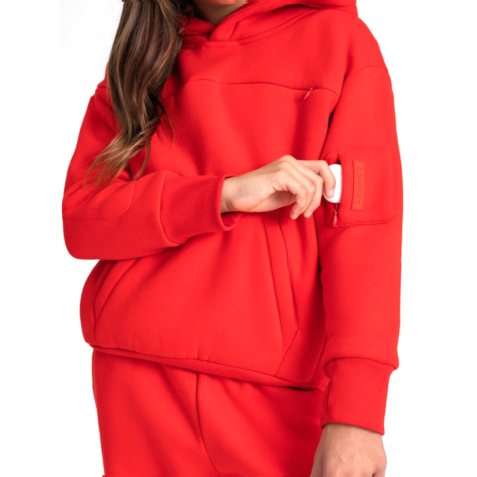 comfrt crimson COMFRT kids travel hoodie