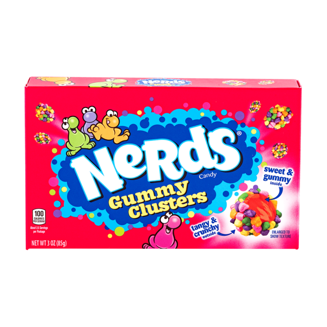 Wonka Nerds Gummy Clusters Theater Box 85g