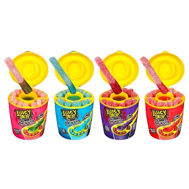 Topps Juicy Drop Gummies dip N stix 120 g