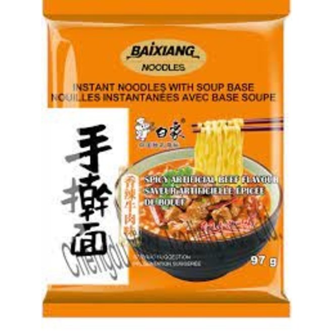 Baixiang nouilles à la saveur de boeuf 97 g