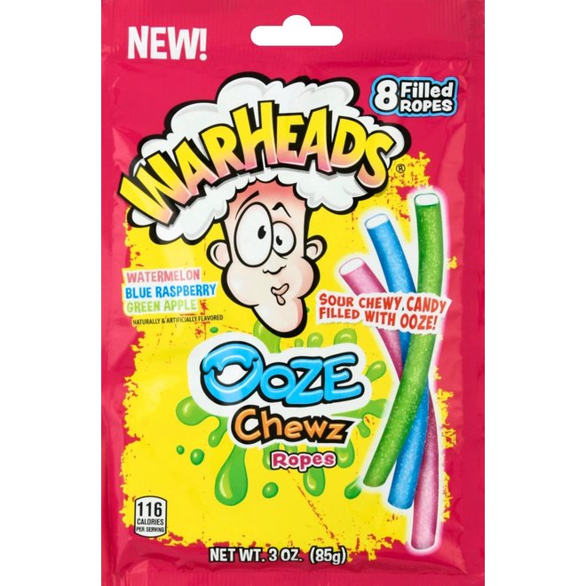 Warheads Ooze Chewz Ropes Bag