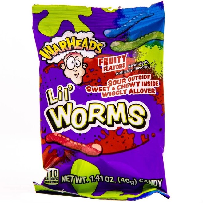 Warheads Lil Worms Sachet 40g