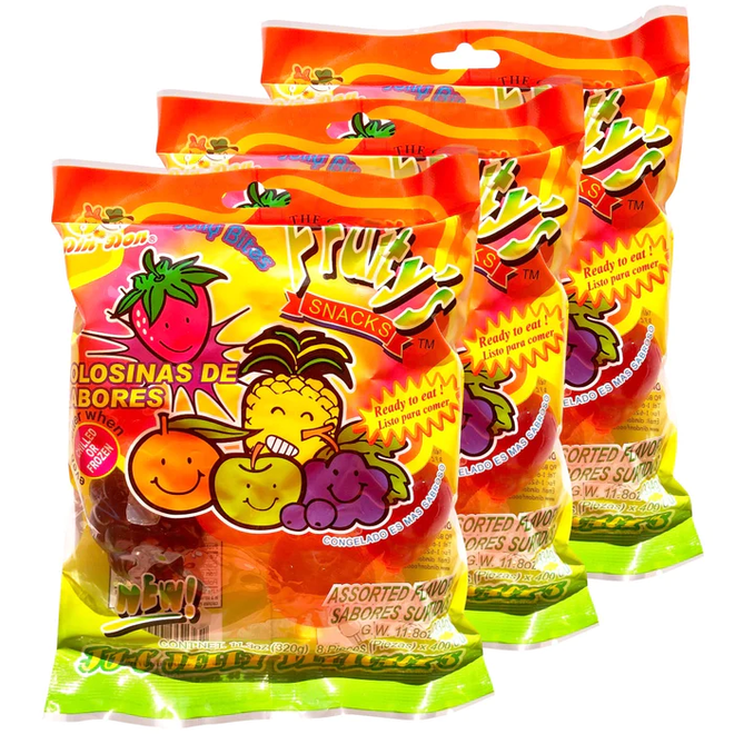 Din Don Fruity's Snacks Ju-C Jelly 334 g