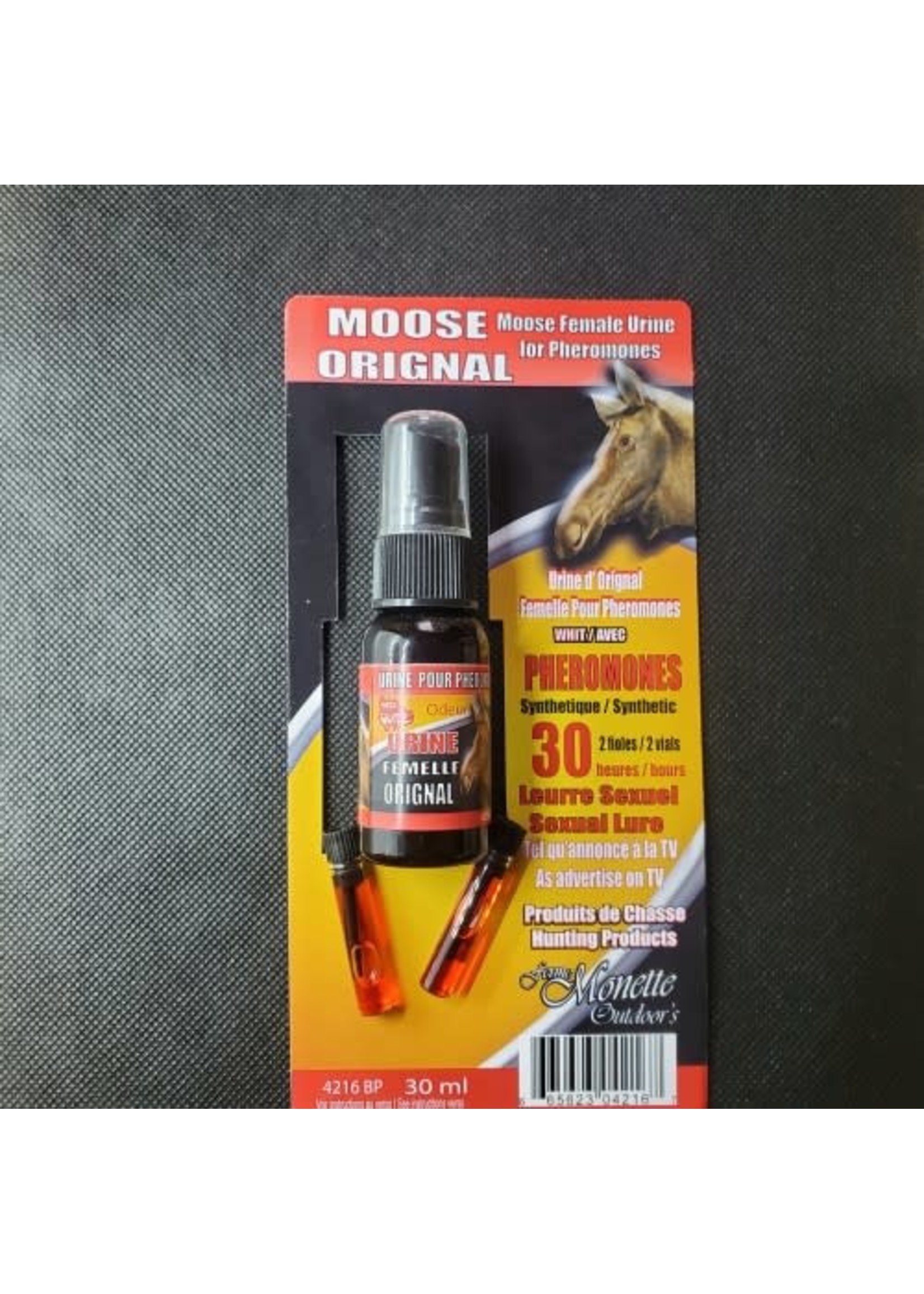 Ferme Monette Orignal Ensemble 2 fioles phéromone + 30 ml urine femelle orignal synthétique