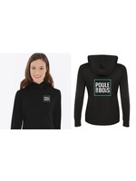 Poule des bois Hoodie black- LOGO TURQUOISE- poule des bois