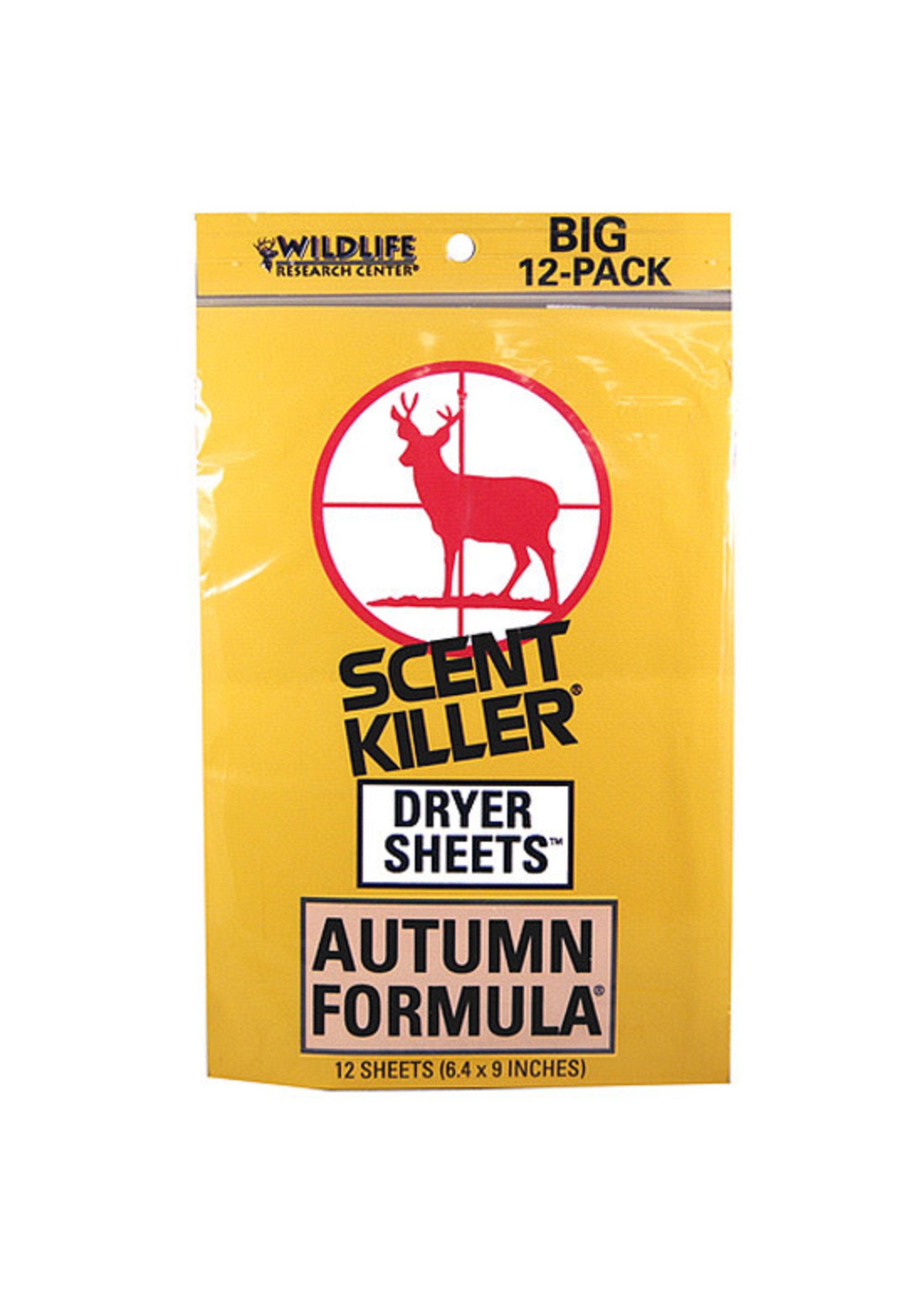 Wildlife Research Center scent killer autumn formula dryer sheets