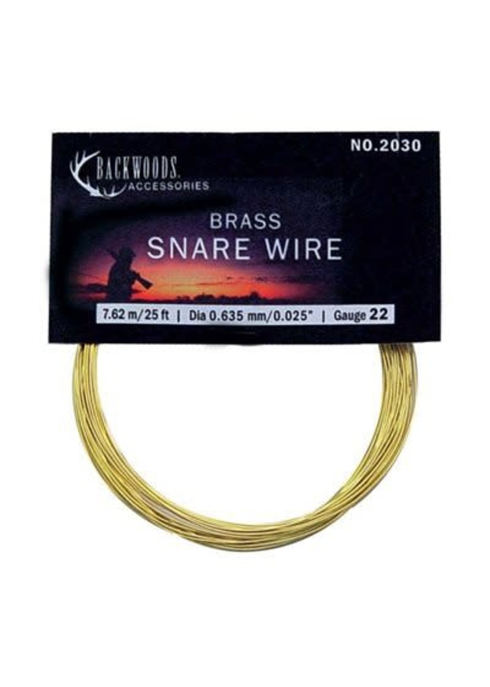Backwoods Snare Wire, Brass, 25', 22g