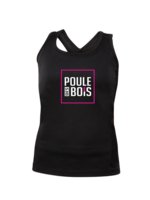 Poule des bois Camisole pink and black logo