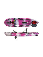 Waapa Kayak de pêche avec pédales - rose noir et blanc