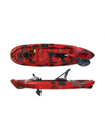 Waapa Fishing kayak with pedals -  red black mix
