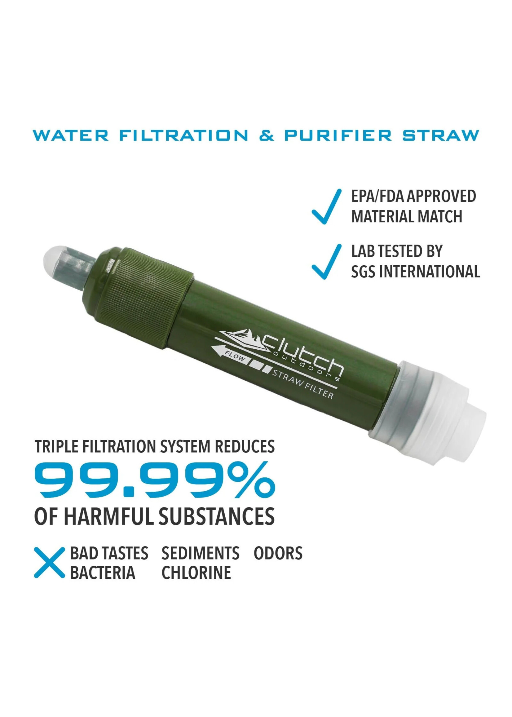 clutch outdoors Water Filtration & Purifier Straw