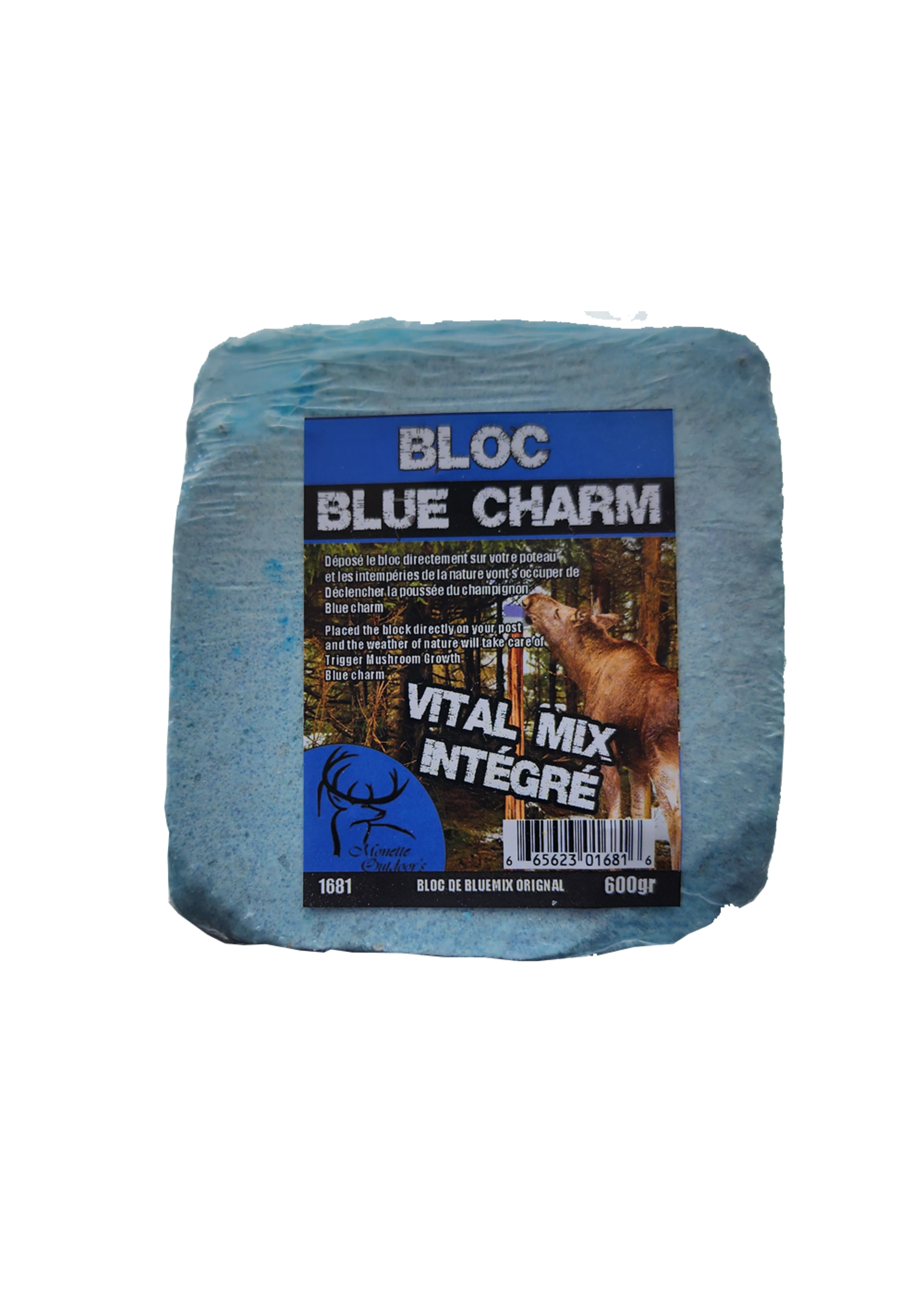Ferme Monette block blue charm with vital mix for moose