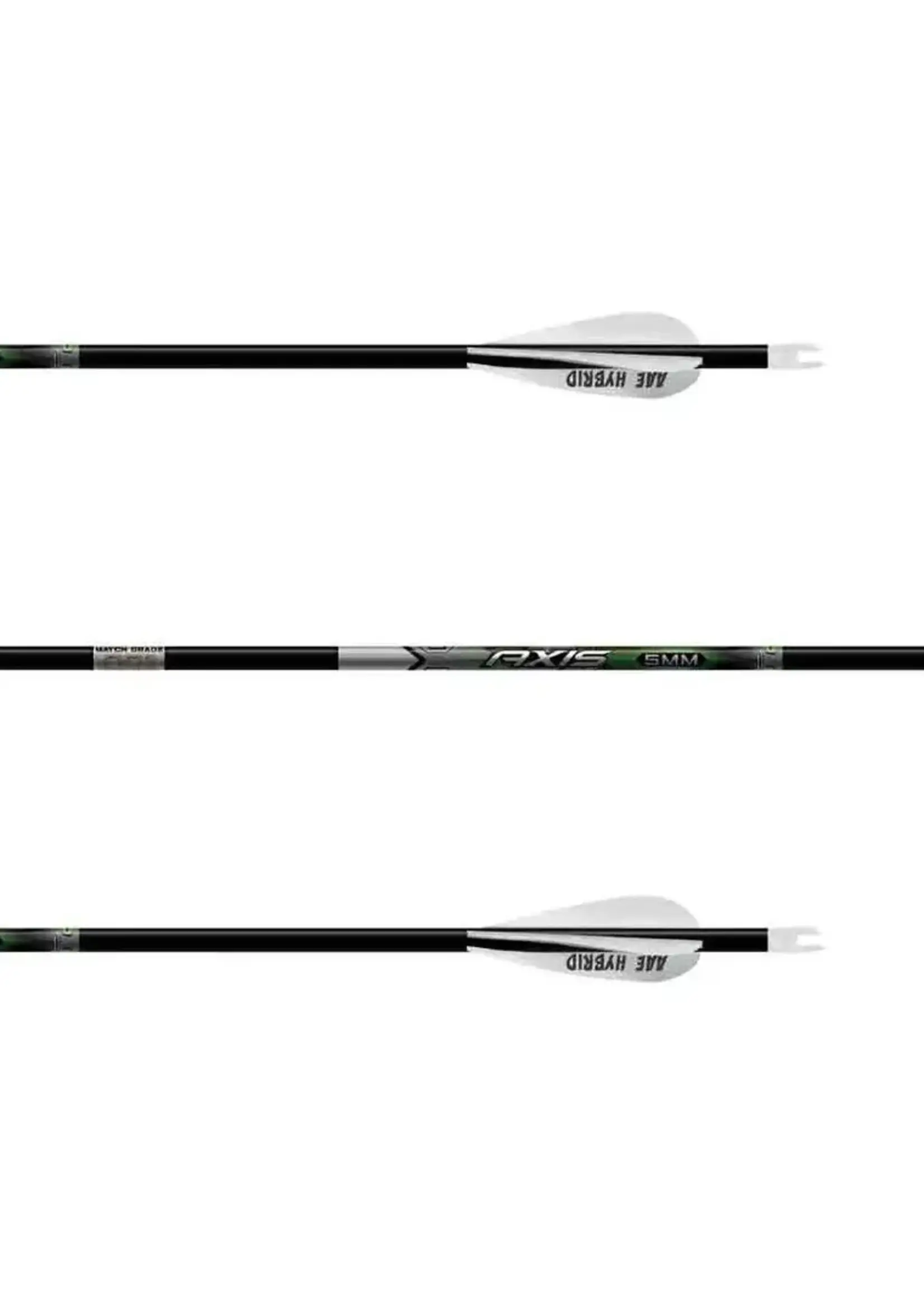 Easton axis 5mm match grade with nock collar aae vanes 6 pack