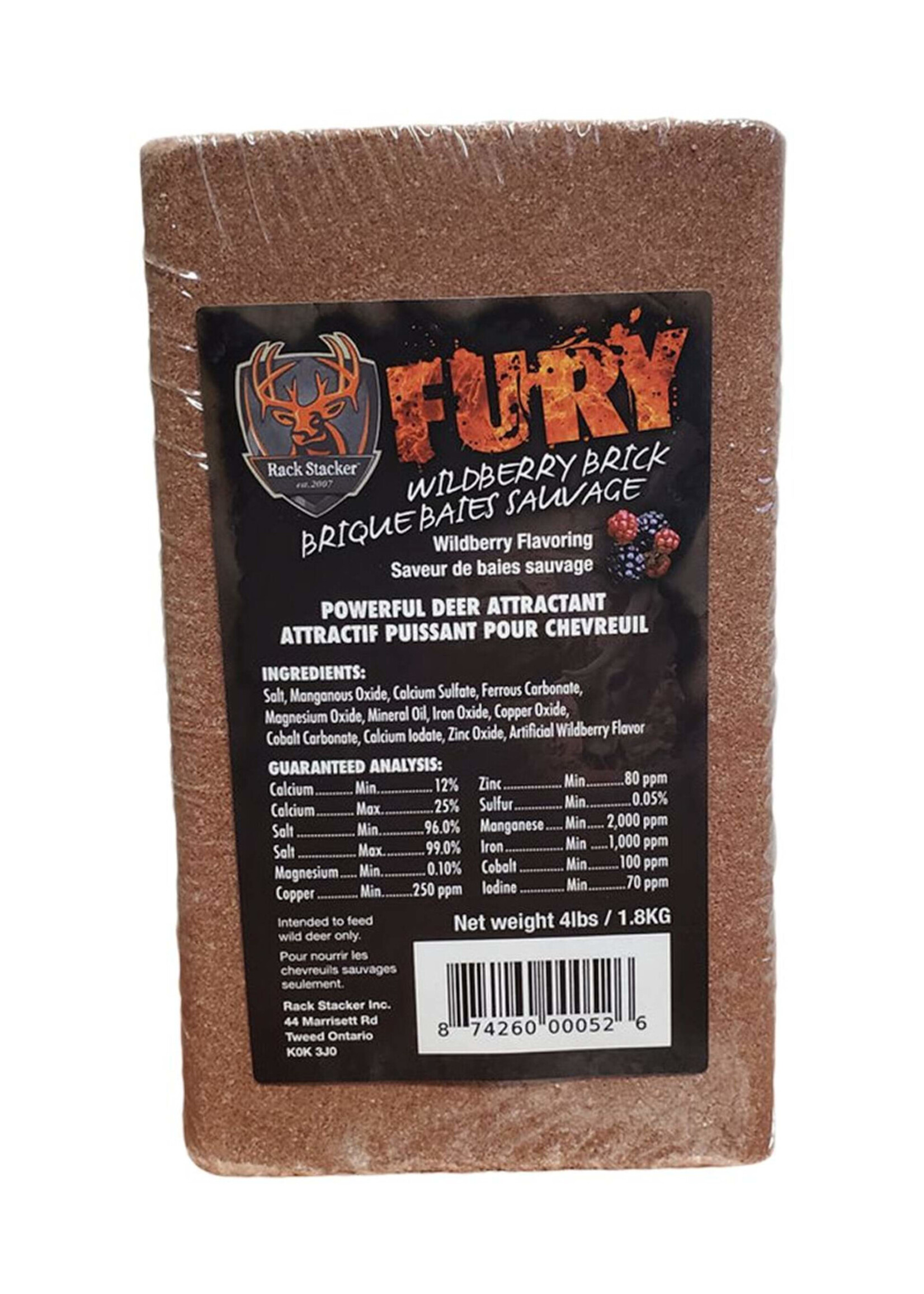 Rack Stacker Fury Powerful Hunting Deer Attractant Brick, Acorn, 1.8-kg