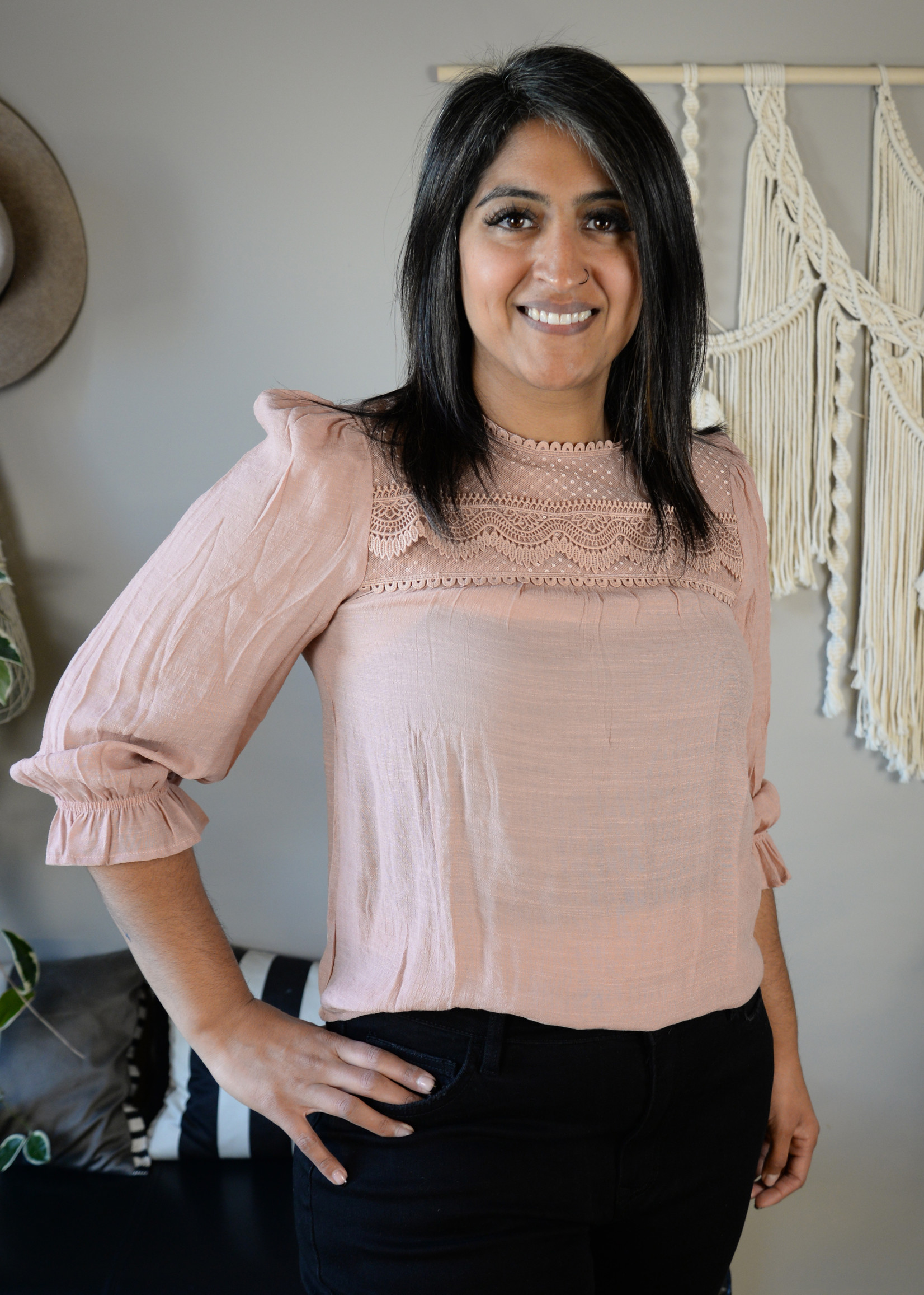 Iris Balloon Sleeve Top Boutique