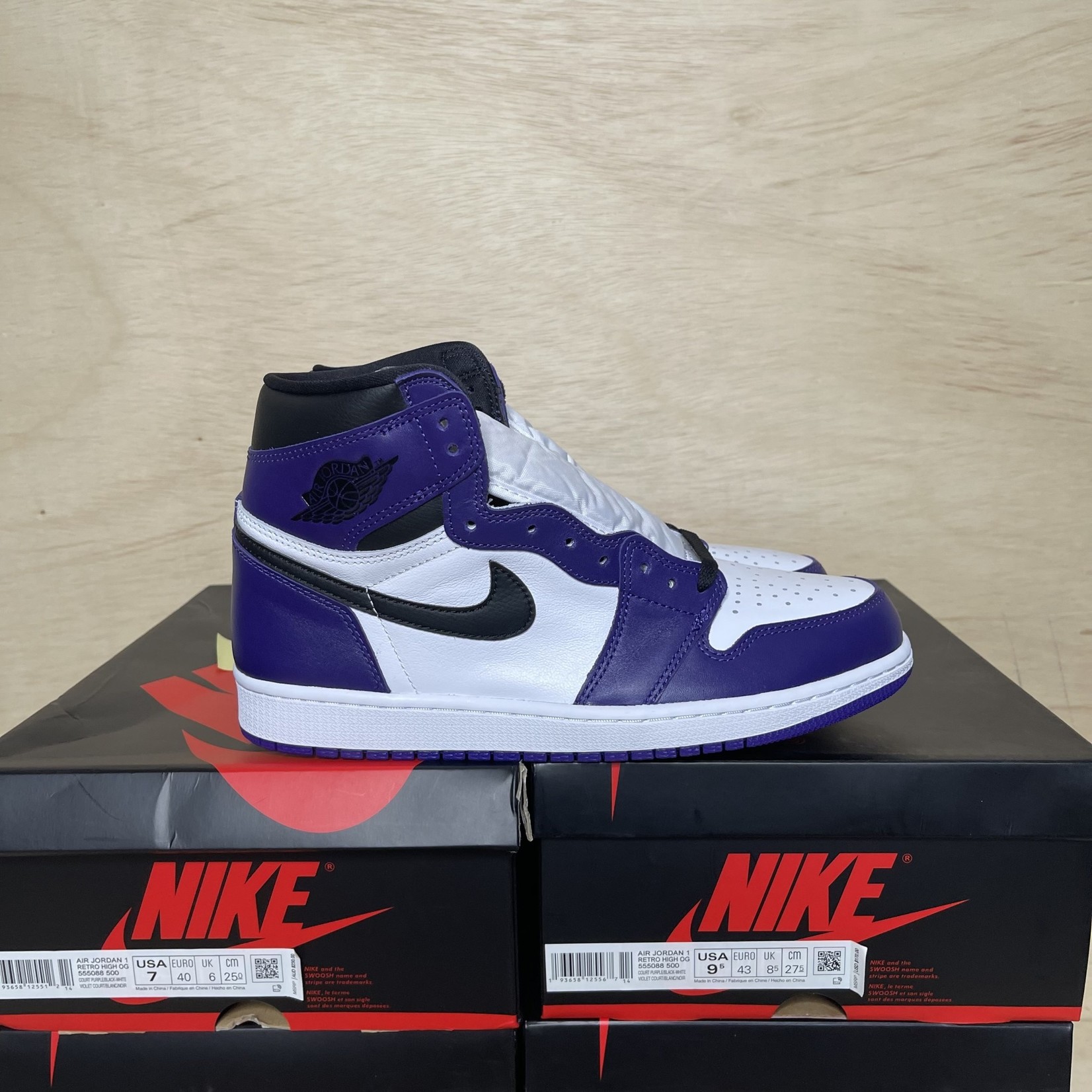 Jordan Jordan 1 Retro High Court Purple White Size 8.5, DS BRAND NEW