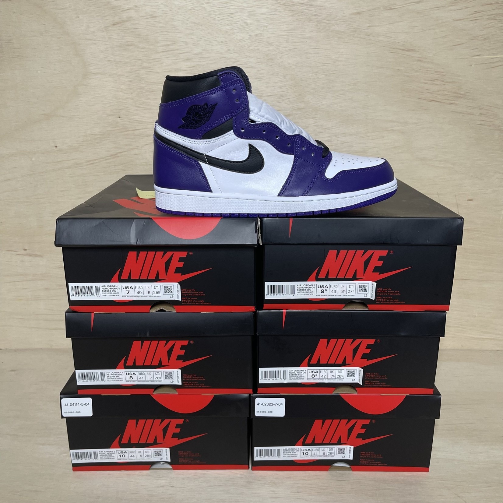 Jordan Jordan 1 Retro High Court Purple White Size 8.5, DS BRAND NEW