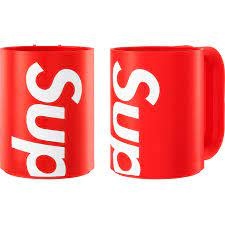 Supreme Heller Mugs (set of 2) red Size OS, DS BRAND NEW