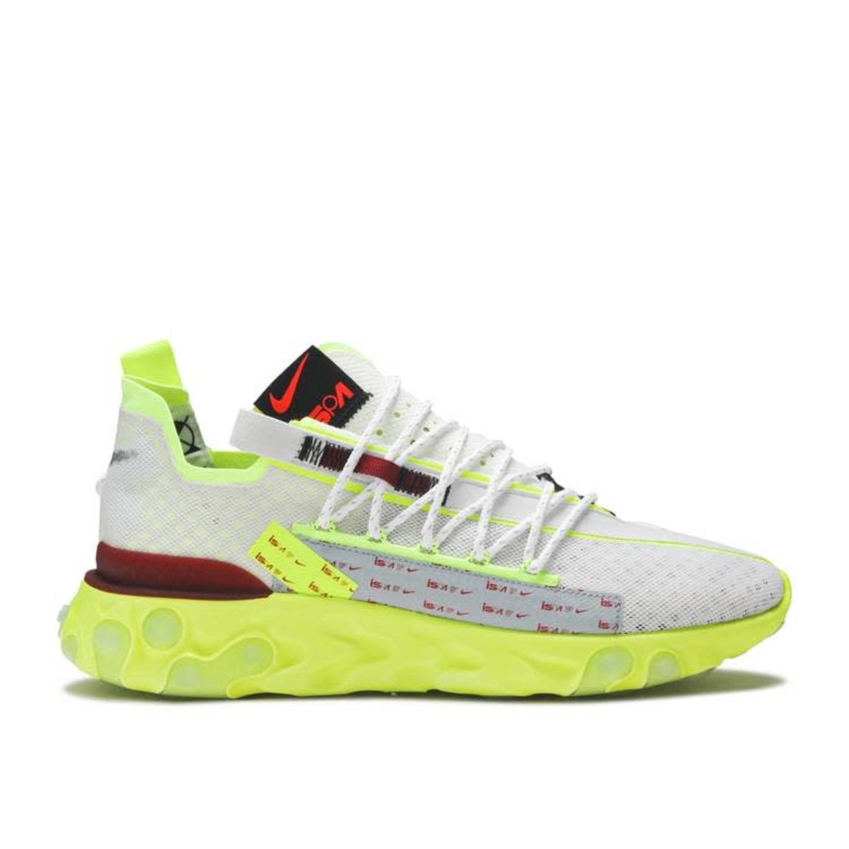 Nike Nike React Runner ISPA Platinum Tint Volt Glow Team Red Size 8, DS BRAND NEW
