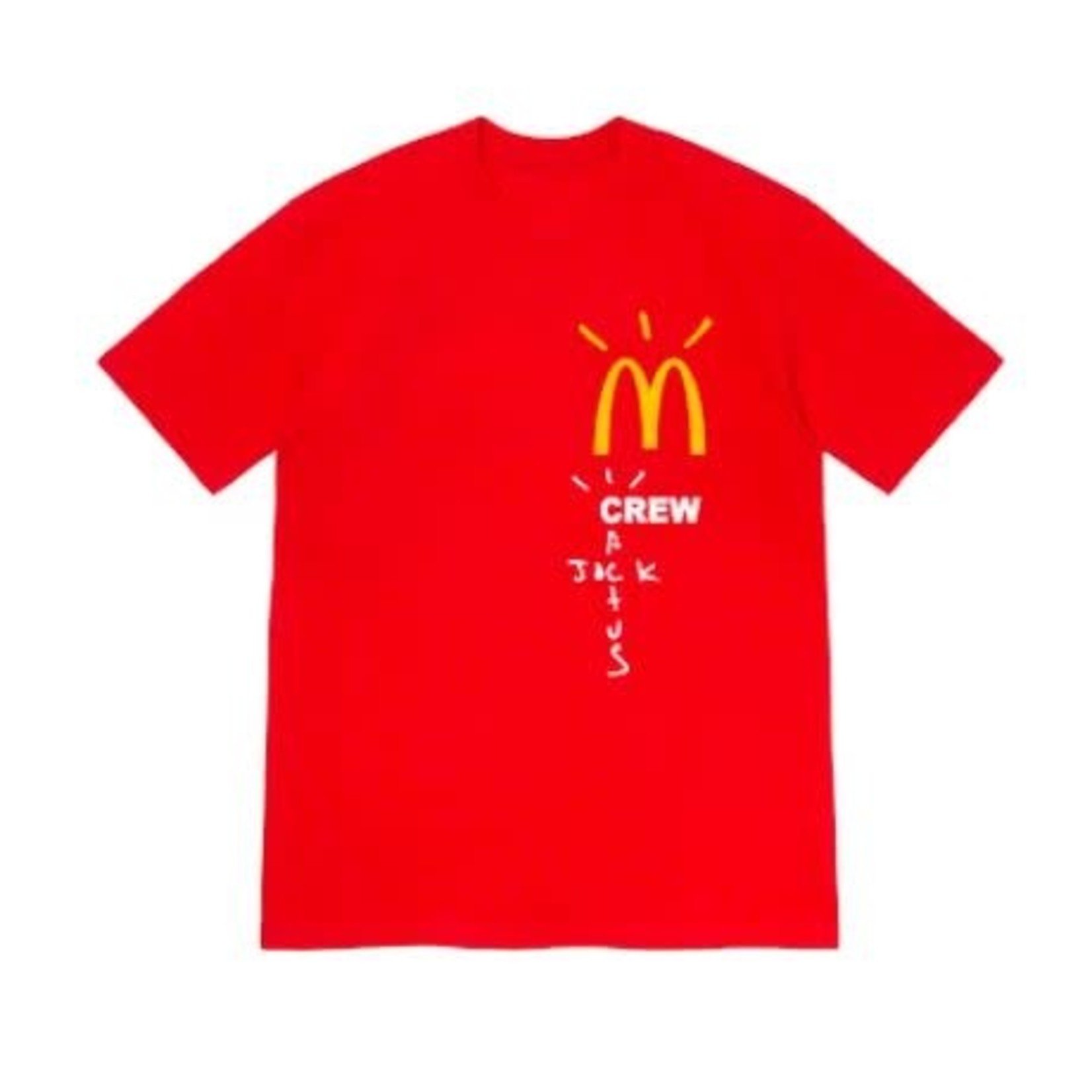 Travis Scott X McDonald's Crew T-Shirt Red Size Large, DS BRAND NEW