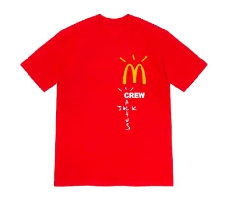 Travis Scott X McDonald's Crew T-Shirt Red Size Large