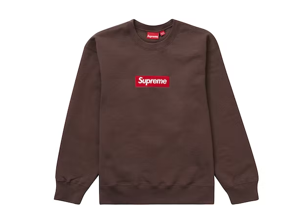 Supreme Box Logo Crewneck Brown サイズXL