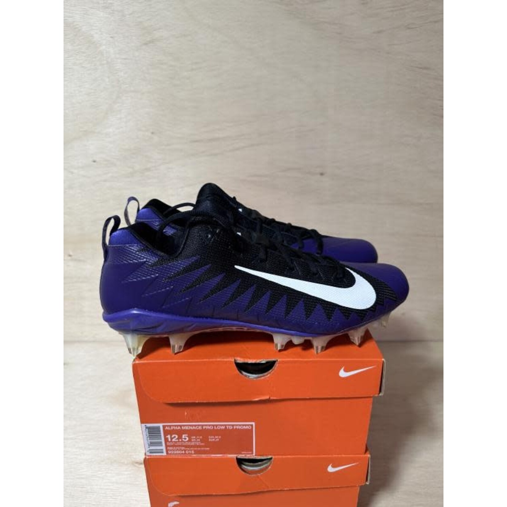 Nike Nike Alpha Menace Pro Low TD Promo Black Purple Size 12.5, DS BRAND NEW