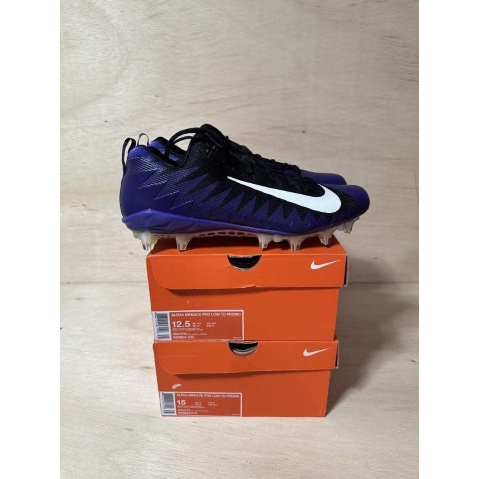 Nike Nike Alpha Menace Pro Low TD Promo Black Purple Size 15, DS BRAND NEW