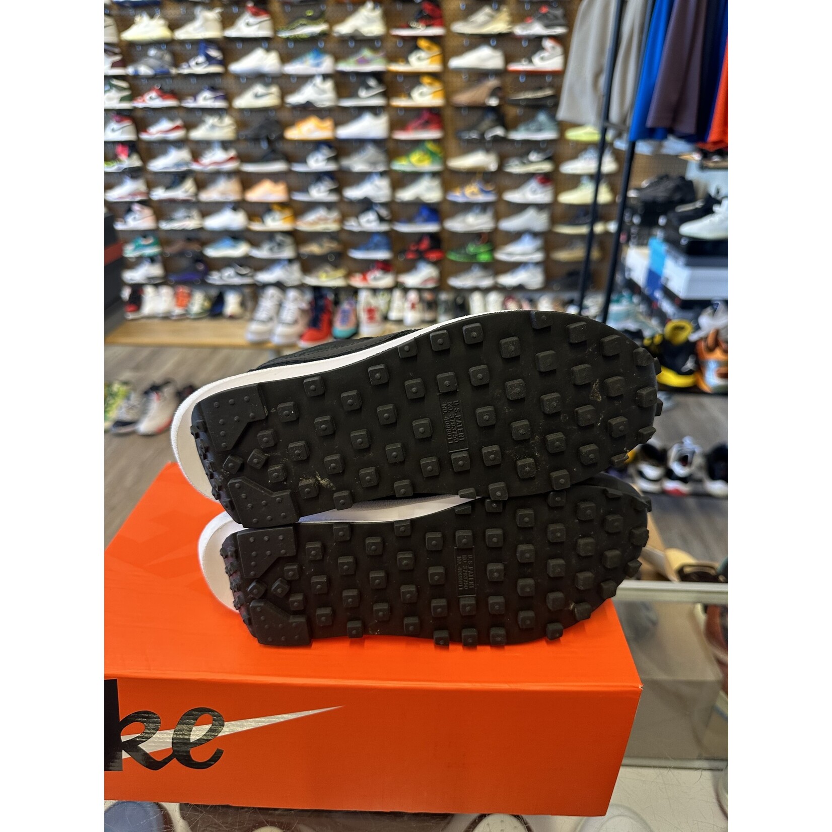 Nike Nike LD Waffle sacai Black Nylon Size 4, PREOWNED