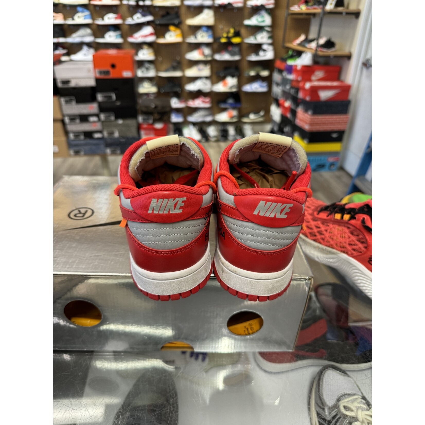 Nike Nike Dunk Low Off-White University Red Size 9.5, PREOWNED