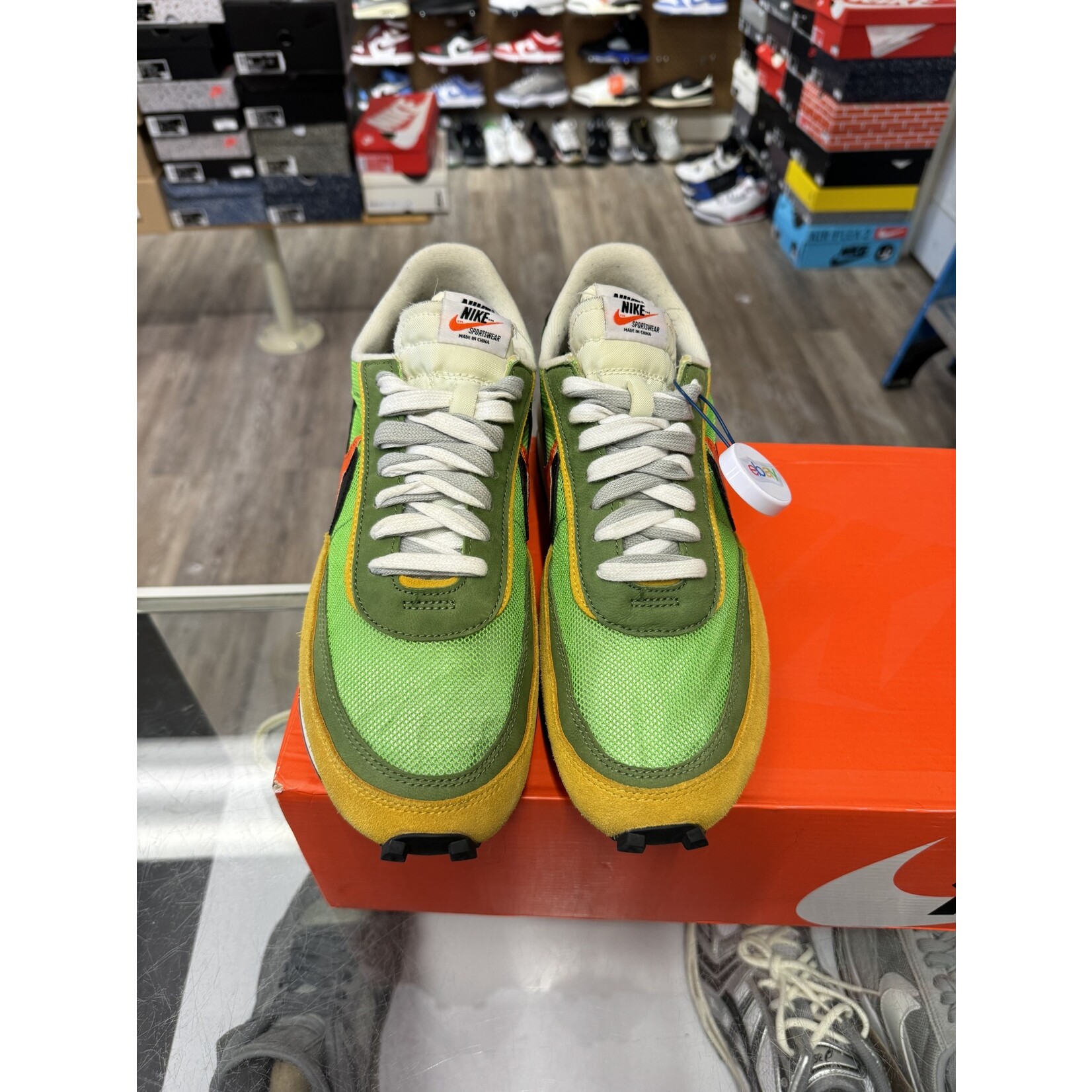 Nike Nike LD Waffle sacai Green Gusto Size 11, PREOWNED