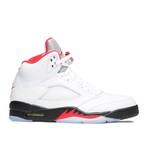 Jordan Jordan 5 Retro Fire Red Silver Tongue (2020) Size 9, DS BRAND NEW YELLOWING ON CAGE