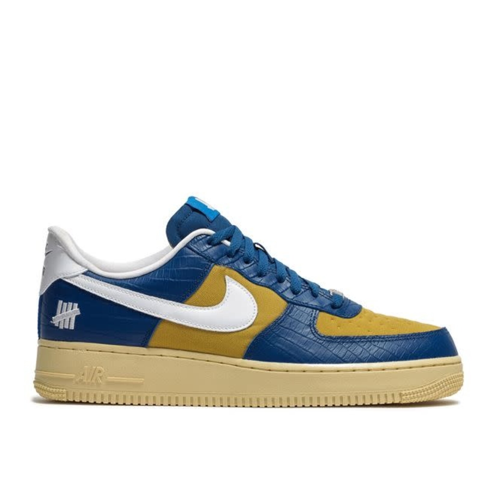 Nike Nike Air Force 1 Low SP Undefeated 5 On It Blue Yellow Croc Size 10, DS BRAND NEW
