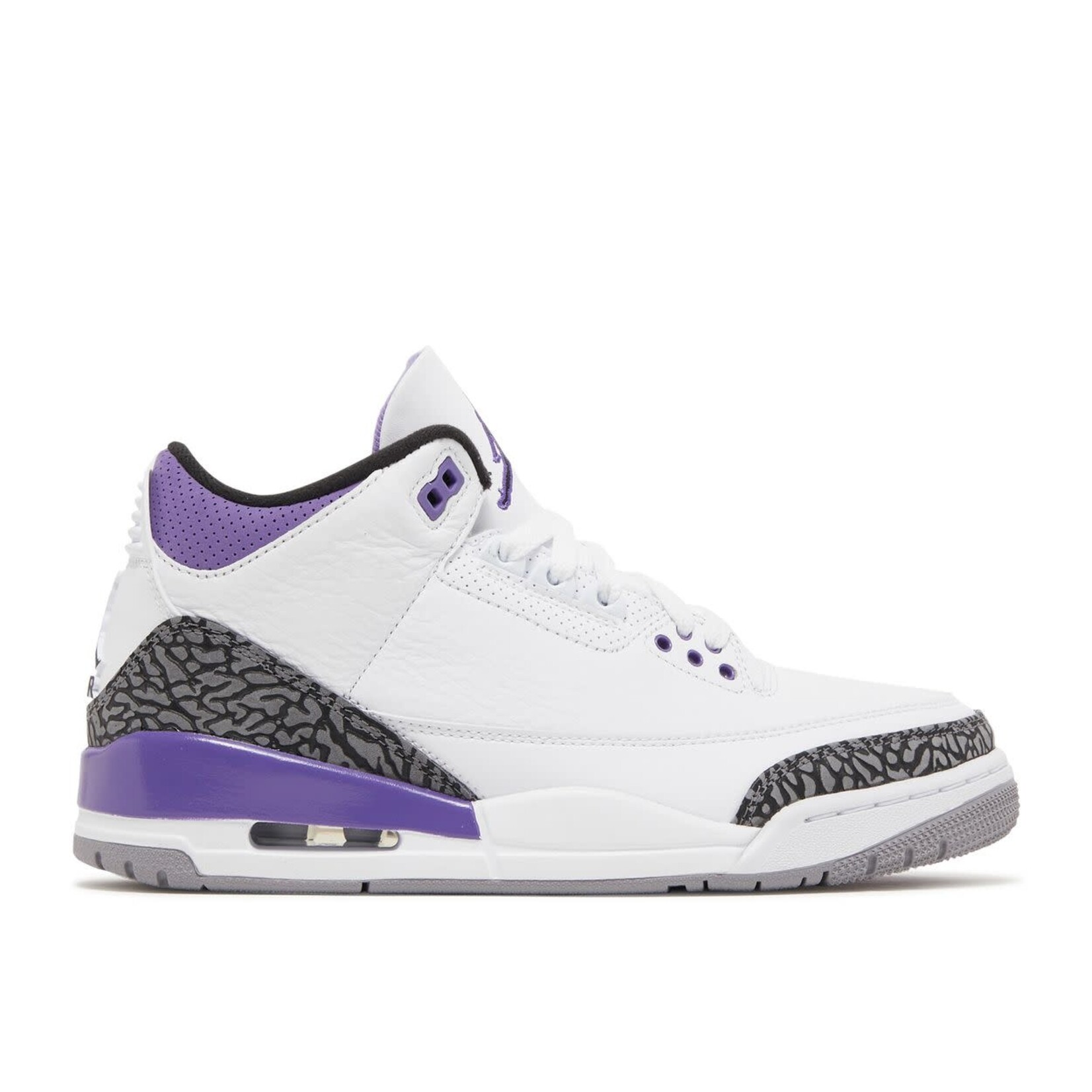 Jordan Jordan 3 Retro Dark Iris Size 10.5, DS BRAND NEW DAMAGED BOX