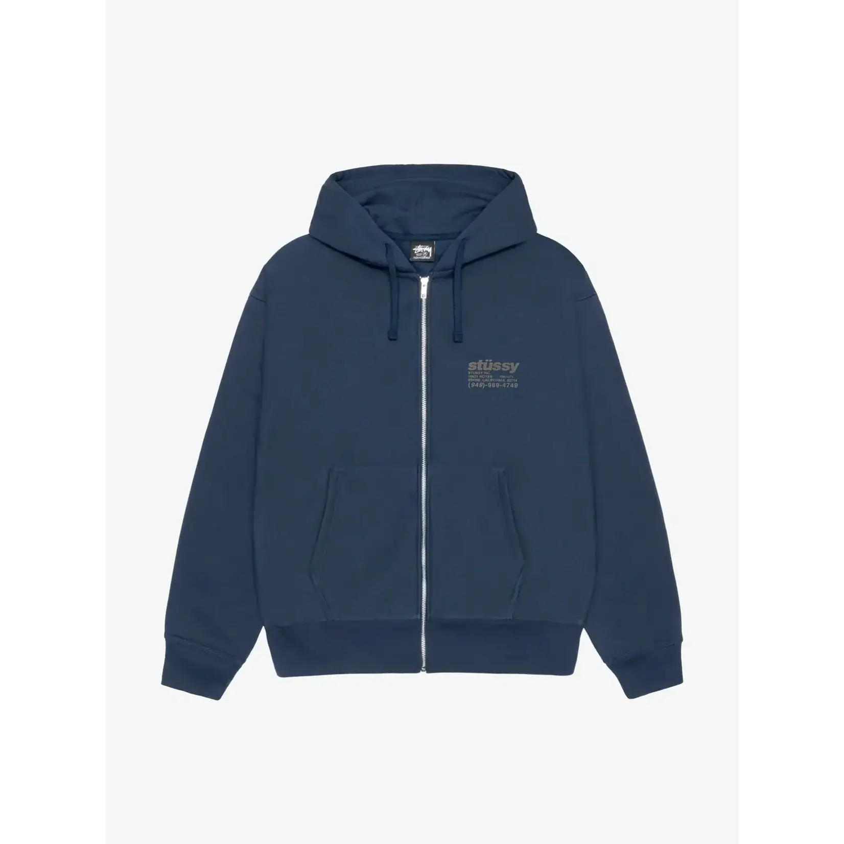 Stussy Stussy DNA Zip Hoodie Navy Size XXLarge, DS BRAND NEW