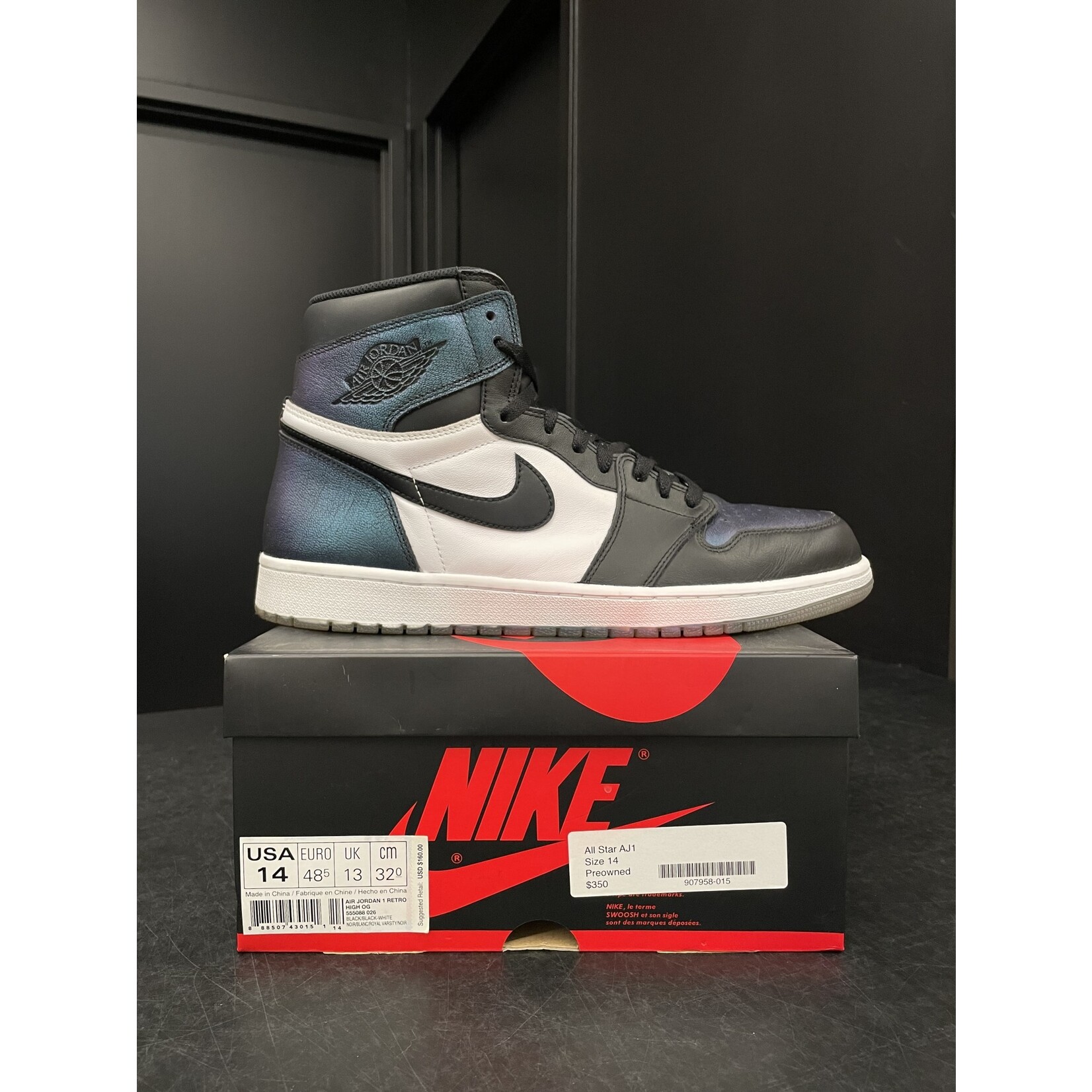 Jordan 1 Retro All Star Chameleon 2017 Size 14 PREOWNED SoleSeattle