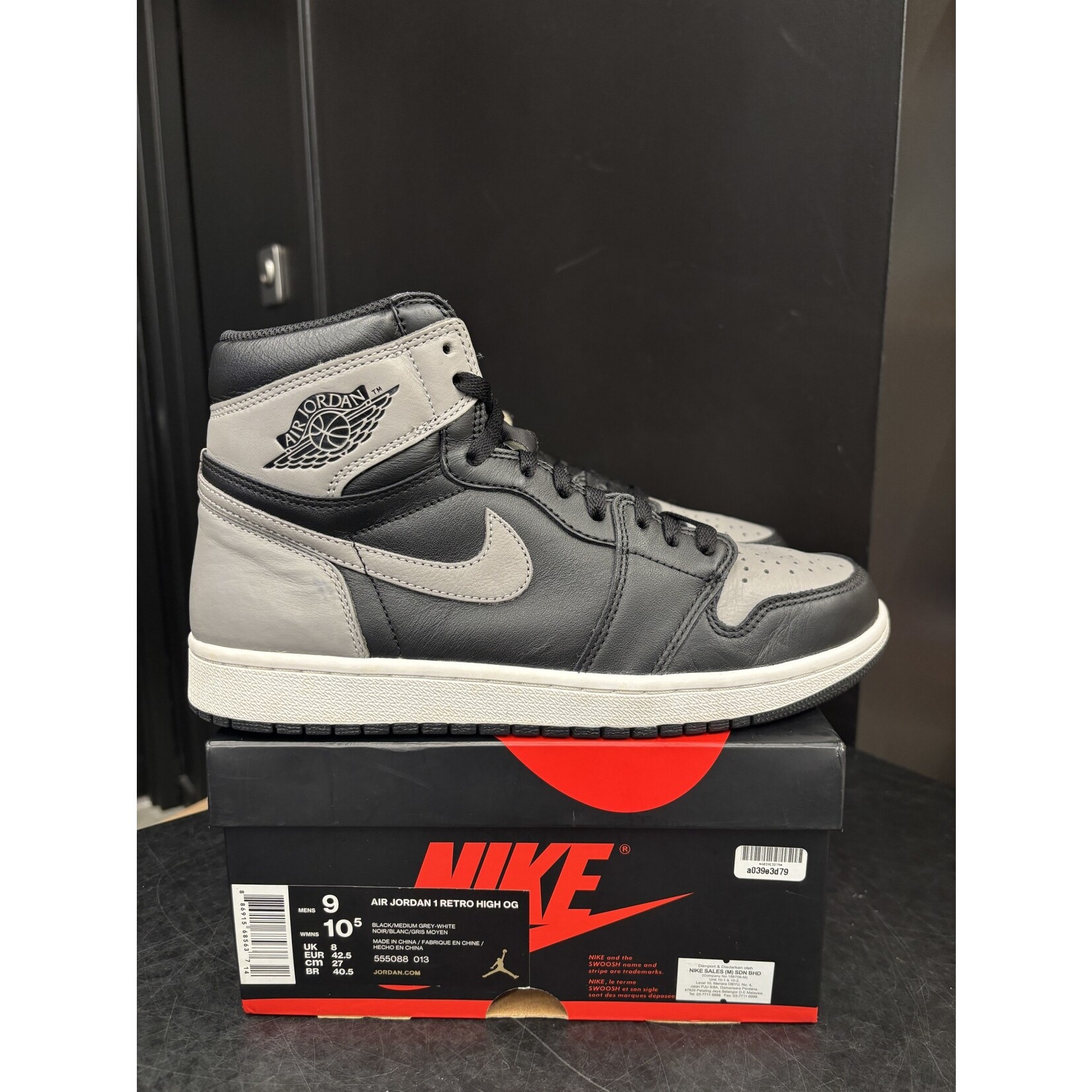 Jordan 1 shadow size 9 2025