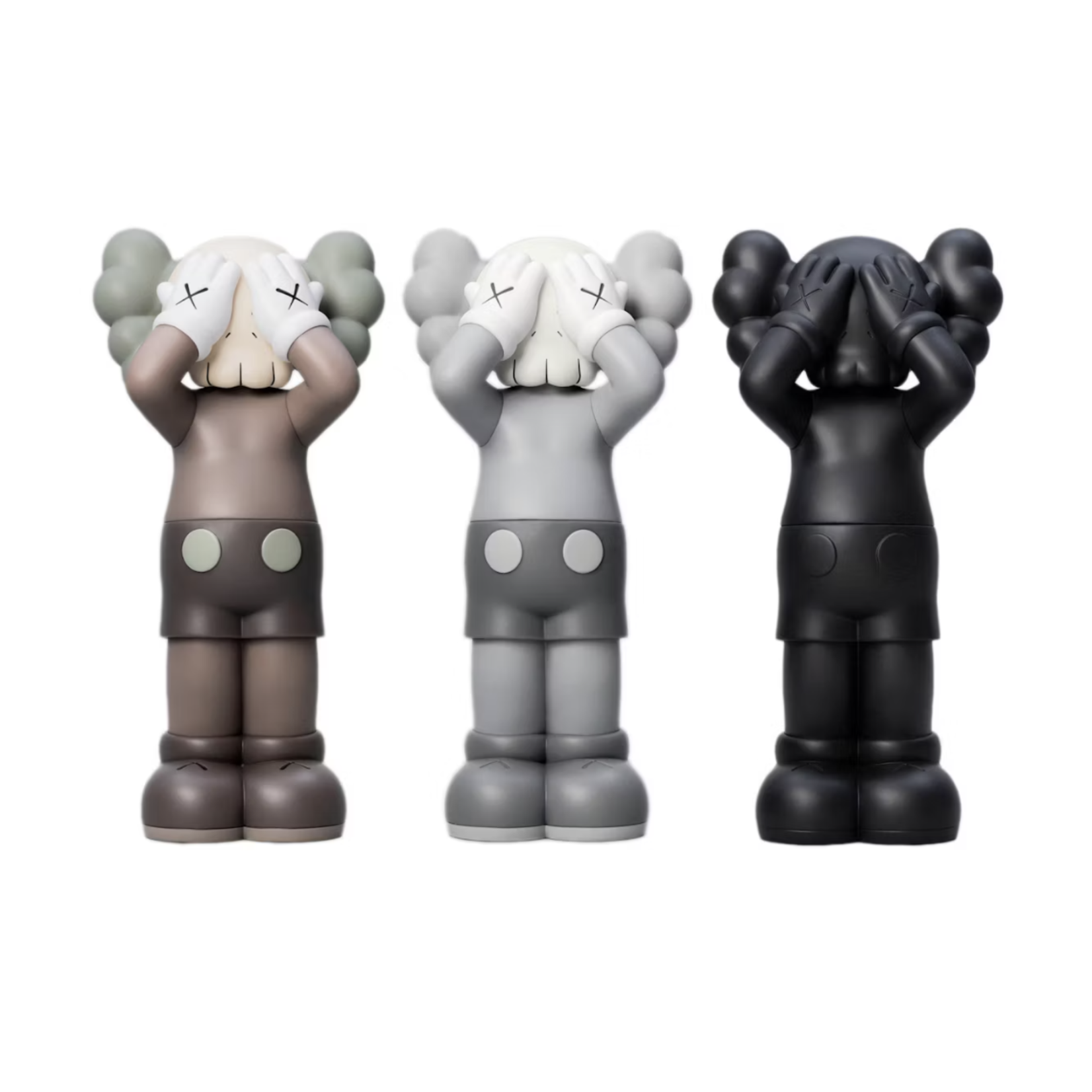 KAWS KAWS Holiday UK Vinyl Figure Brown/Grey/Black Set, DS BRAND NEW