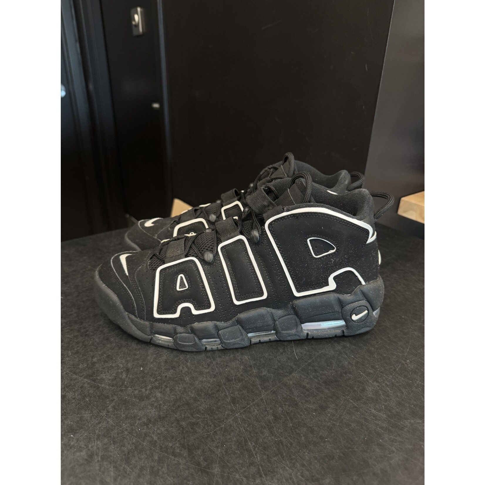 Nike Nike Air More Uptempo Black White Size 11.5 PREOWNED NO BOX SoleSeattle