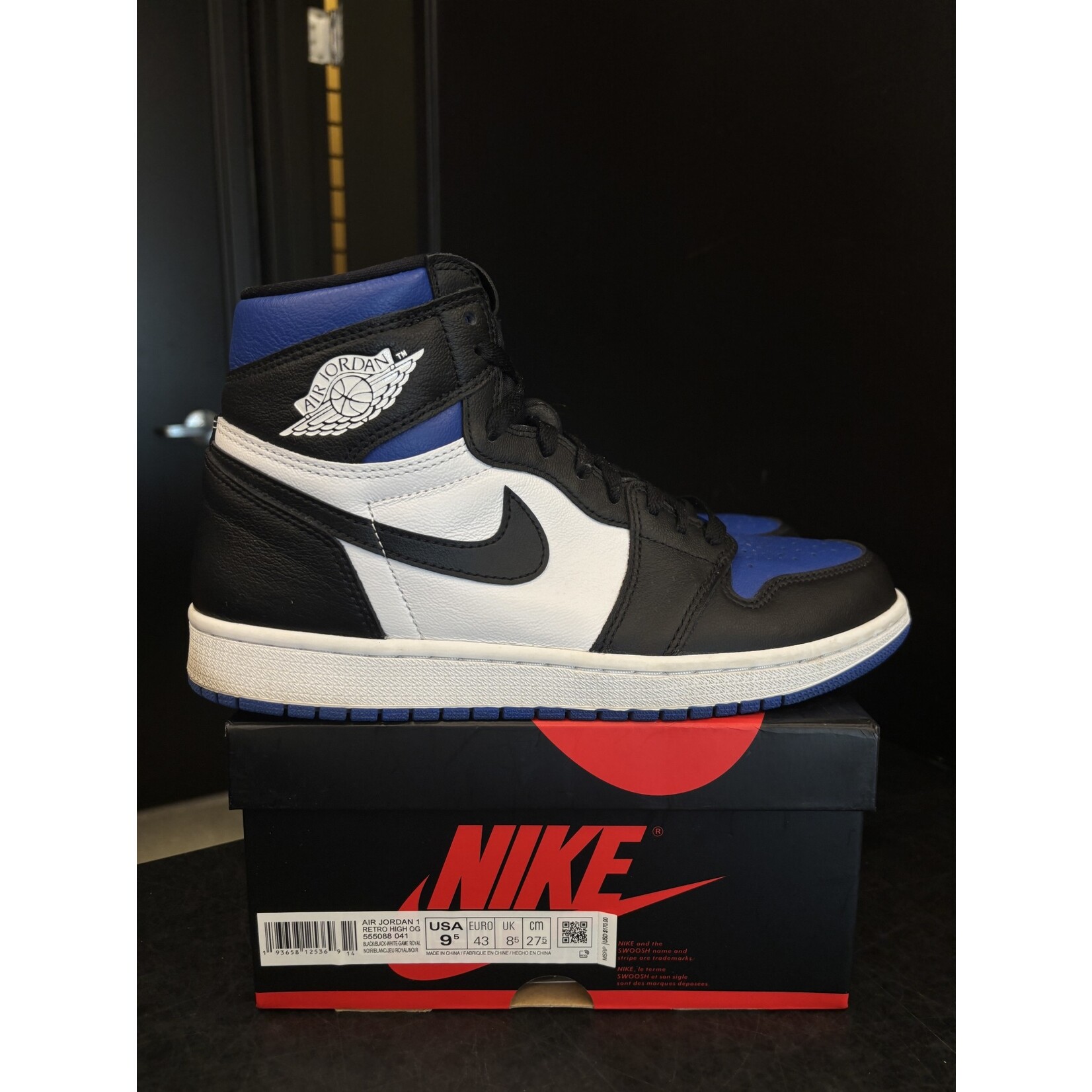 Jordan Jordan 1 Retro High Royal Toe Size 9.5, PREOWNED