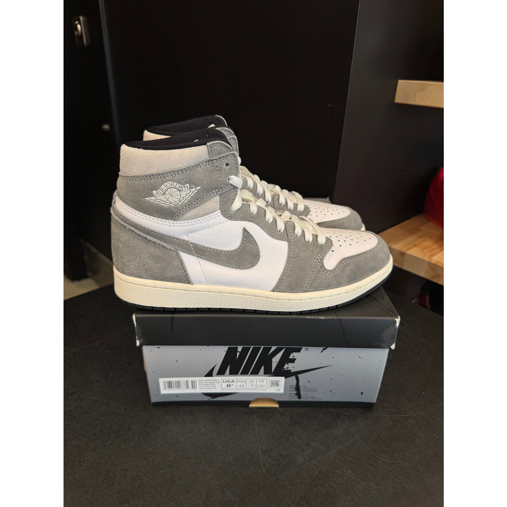 Jordan Jordan 1 Retro High OG Washed Black Size 8.5, PREOWNED