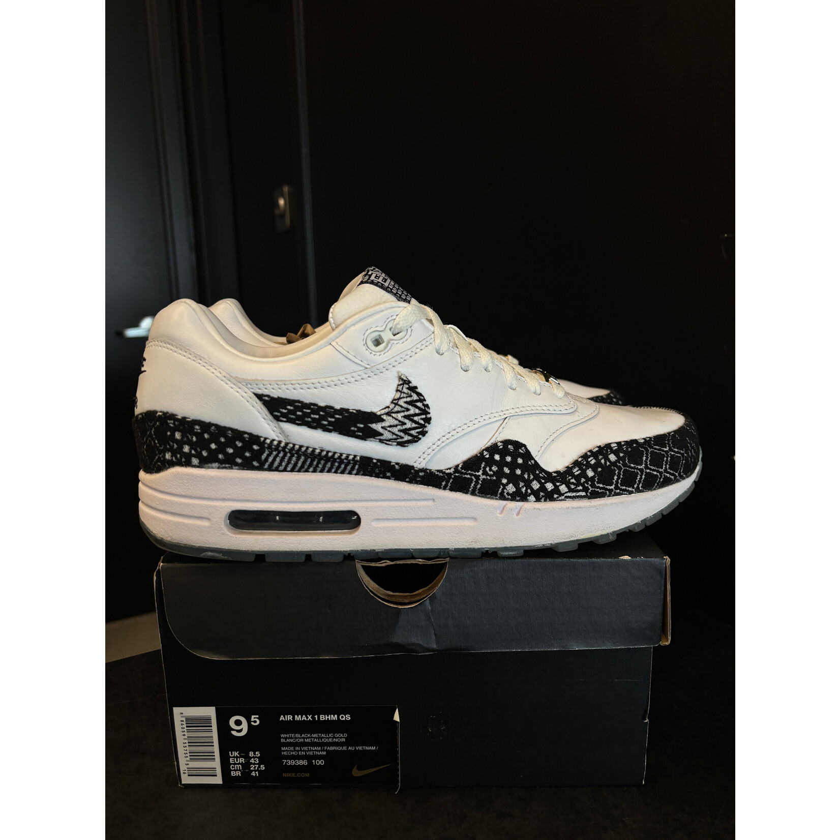 Nike Nike Air Max 1 BHM (2015) Size 9.5, PREOWNED