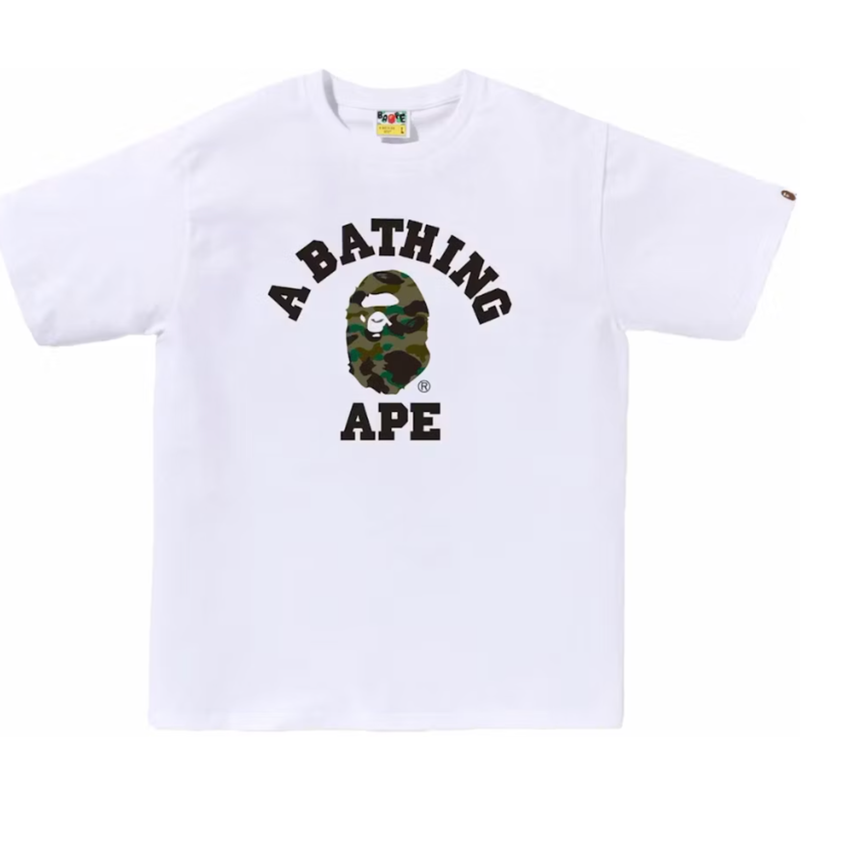 BAPE BAPE 1st Camo College Tee White/Green Size Large, DS BRAND NEW