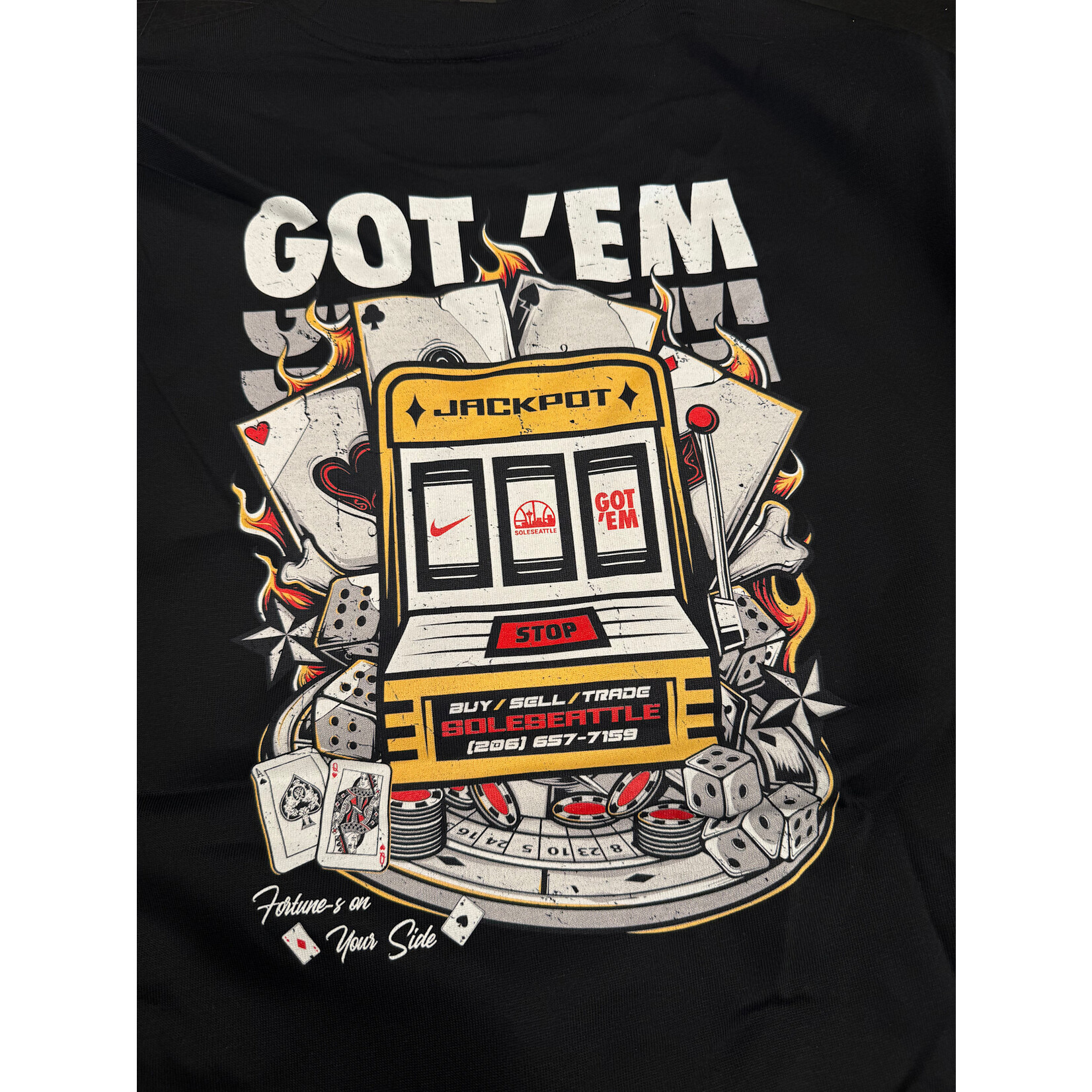 SOLESEATTLE SOLESEATTLE CASINO TEE BLACK Size XXLarge
