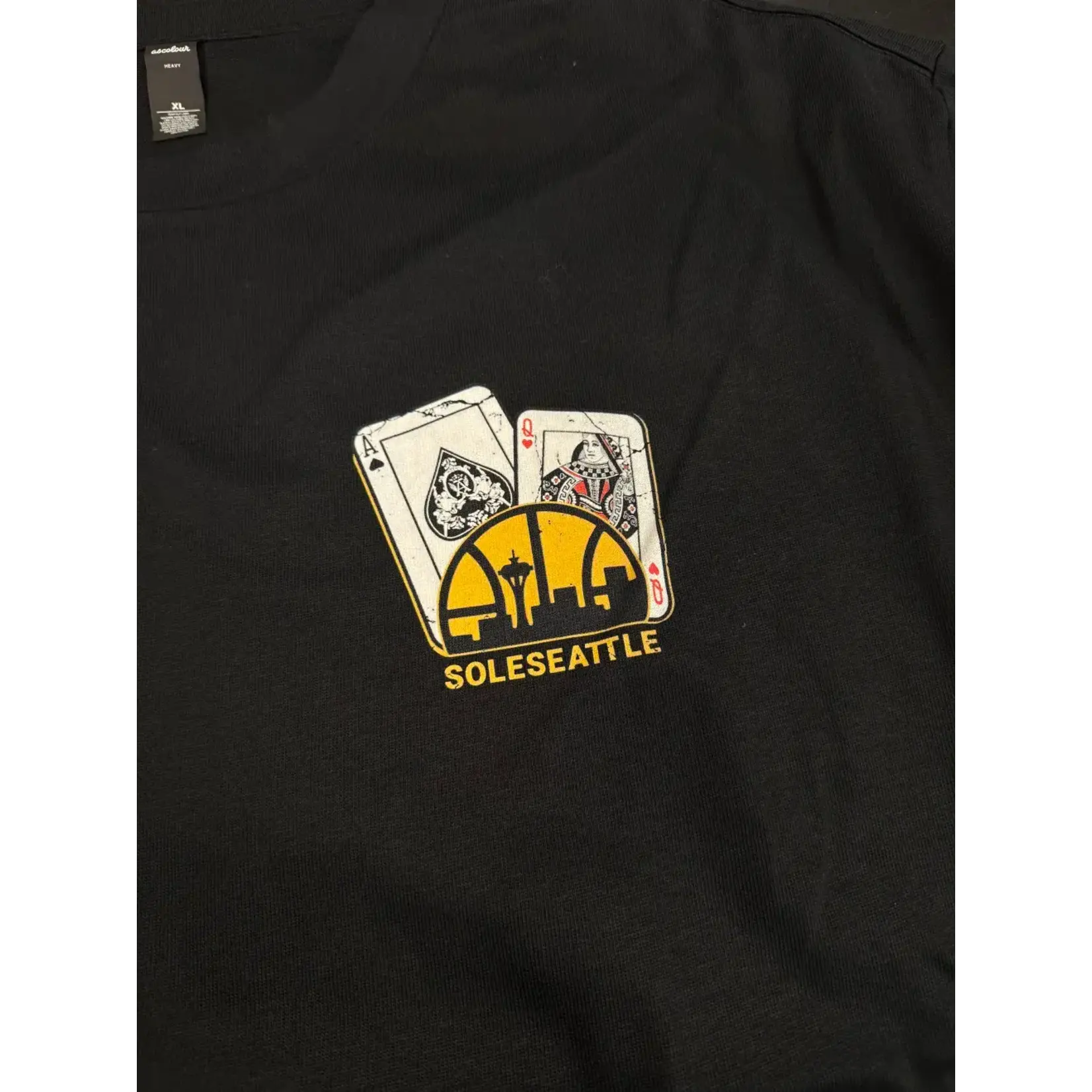 SOLESEATTLE SOLESEATTLE CASINO TEE BLACK Size Large